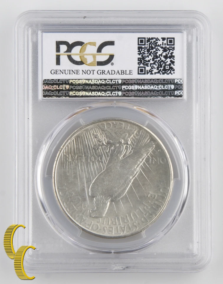 1934-D $1 Peace Dollar Graded by PCGS as Genuine Cleaning - UNC Details! Great! - Image 2 of 4