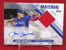 Jose Berrios Relic AUTO /50 Major League Material 2024 Topps Series 2