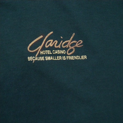Vintage Claridge Casino Atlantic City Erwachsene Unisex grün L/S angedeuteter Rollkragen Einheitsgröße - Bild 3 von 5
