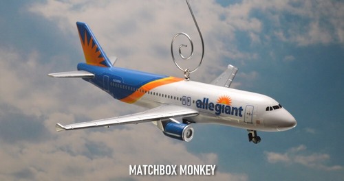 Allegiant Airbus A320 Airplane Jet Custom Christmas Ornament Adorno New Livery - Picture 5 of 13