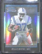 2001 Bowman Chrome Rookie Refractor #189 Reggie Wayne No 975 of 1999