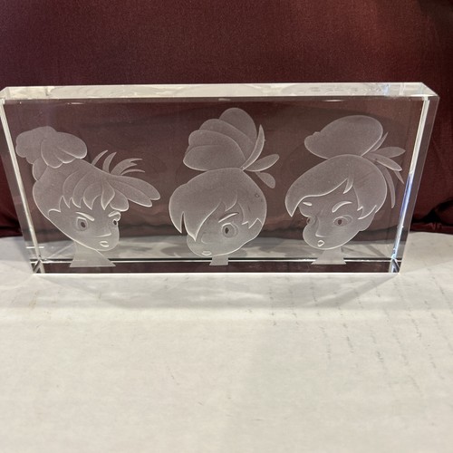 Guenther Disney Tinker bell Etched Art Glass Paper Weight Signed Numbered 4/30 - Picture 12 of 14