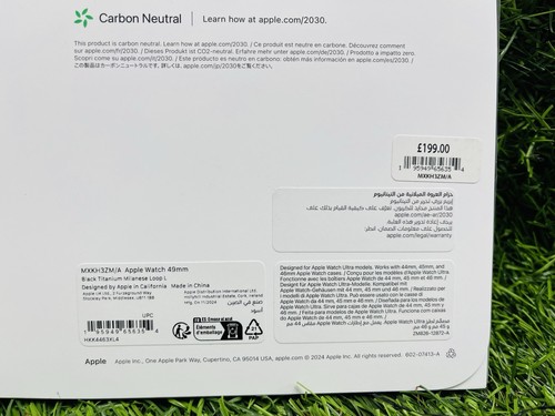 Correa Apple Watch 49mm Negra Titanio Lazo Milanés L Grande 100% Original - Imagen 3 de 5
