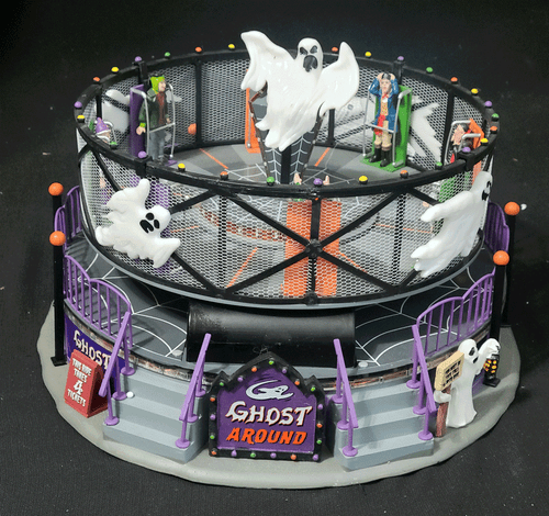 2017 Lemax Spooky Town Ghost Around Halloween Village Carnival Ride Works! - Picture 4 of 5