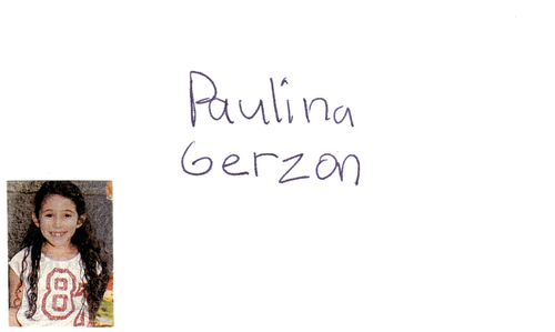 Paulina Gerzon Signed Auto 3x5 Index Card Defintely Maybe - Picture 1 of 2