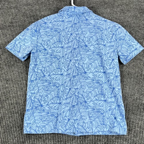 Tommy Bahama Shirt Youth Boys Large Blue Floral Short Sleeve Button Up Hawaiian - Picture 10 of 11