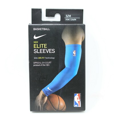 Nike Elite Basketball Sleeves Dri-Fit NBA Official On-Court Blue White ...