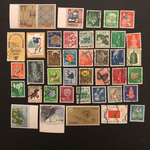 Japan-Stamps-Collection-Set-Lot-of-40-Used-amp-Unused