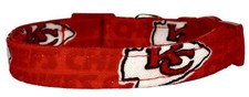 Kansas City Chiefs Logo Red Handmade Safety Cat Collar - ADULT