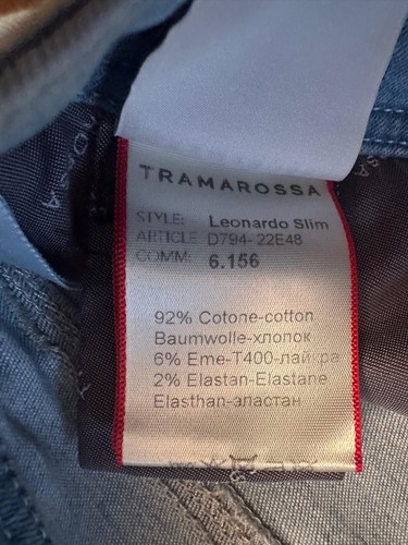 Tramarossa, blue jeans in denm di cotone+elastan Colore azzurro délavé Size W33 - Foto 8 di 8