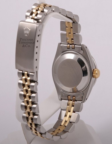 Rolex Lady Datejust 26mm Two-Tone Diamond Bezel Lugs Green String Diamond Dial - Picture 6 of 6