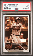 2023 Topps Chrome Adley Rutschman RC #1, SEPIA REFRACTOR, PSA 9