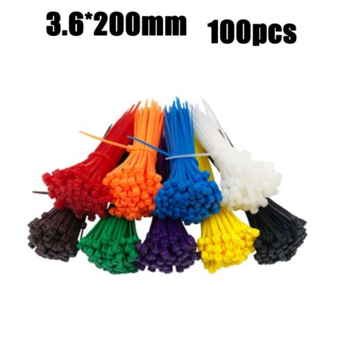 100/200/500/1000PCS Cable Ties Zip Ties Nylon UV Stabilised Bulk Black Cable Tie - Picture 29 of 35