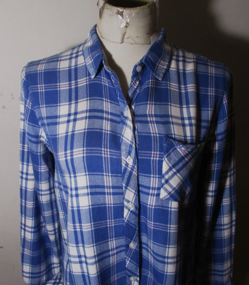 RAILS Blue Long Sleeve Flannel Shirt Size M - Image 2 of 4
