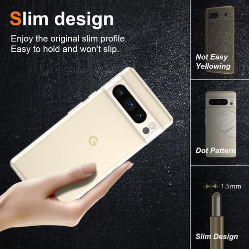 Pour Google Pixel 8A 7A 8 Pro Étui Slim Transparent Silicone Téléphone & Écran ' - Photo 10 sur 12