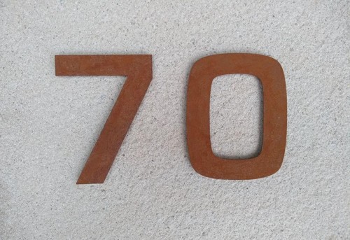 Número de casa extra grande genuino CORTEN STEEL - Imagen 6 de 18