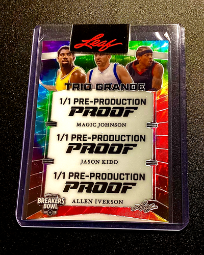 Magic Johnson 1/1 2024 Leaf Breakers Bowl Sport Prismatic Refractor Iverson Kidd - Picture 3 of 4