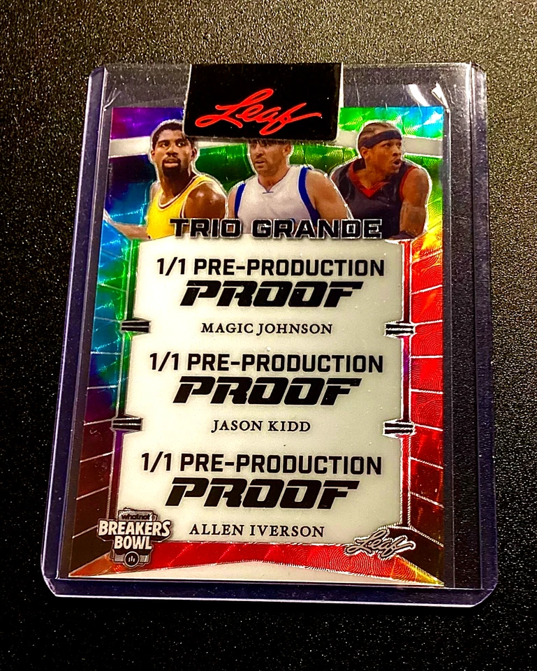 Magic Johnson 1/1 2024 Leaf Breakers чаша Sport Allen Iverson Jason Kidd прозрачная - Изображение 3 из 4
