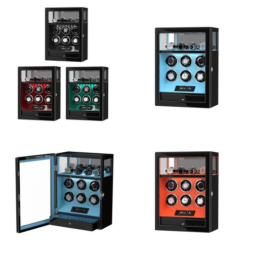 Fingerprint Unlock 6+4 Uhrenbeweger Extra Uhren Aufbewahrung LCD Fernbedienung - Bild 1 von 20