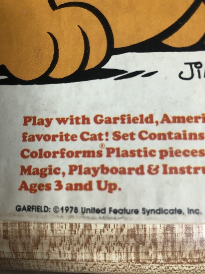 Vintage 1978 Garfield Colorforms Play Set eBay