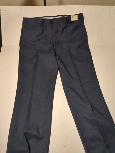 NOS Vtg Mesquite Pants Western Suit Pearl Snap New Mens 38 Unhemmed Navy Blue - Picture 7 of 10