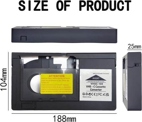 Adaptador de casete de cinta VHS-C para videocámaras motorizado VHS VHS-C a VHS - Ideal para - Imagen 3 de 7