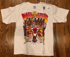Vintage CHICAGO BULLS Salem 1993 3peat world champs comic t-shirt youth 14-16