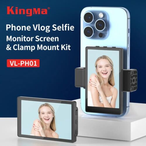 Kit de montage de pince d'écran pour moniteur KingMa PH01 pour iPhone selfie Vlog moniteur vidéo - Photo 2 sur 8