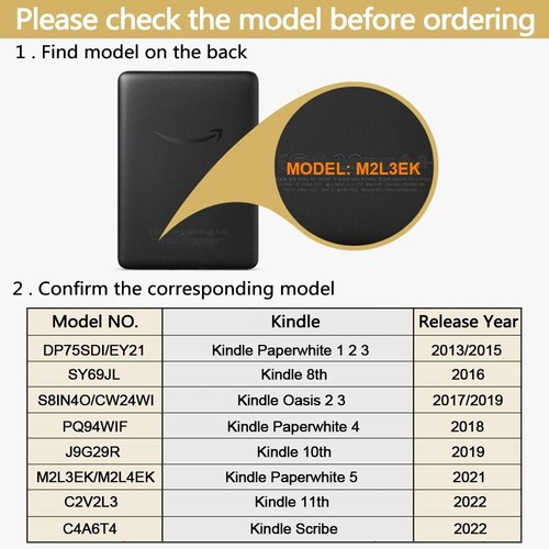 11th Generation e-Reader Stand Case for Kindle Paperwhite 5 Home Office - Picture 3 of 17