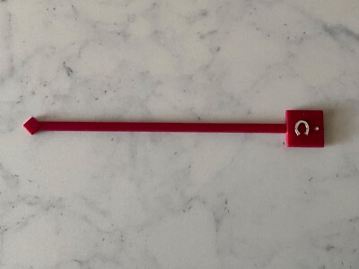 Vintage ~ C~ Red  ~ Cocktail Stir Swizzle Stick Plastic