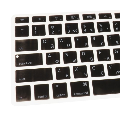 Flexibler russischer Tastaturaufkleber Tastaturfolie für Computer Schwarz - Picture 8 of 9