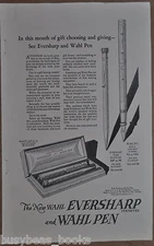 1925 WAHL Pen & Pencil advertisement, Eversharp Mechanical Pencil, fountain pen