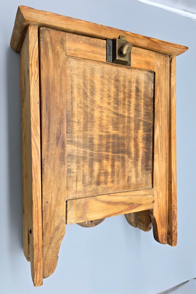 ARMARIO MULTIUSOS de madera hecho a mano vintage, espacio para espejo, pasador, 13,5x17x5,75" Foto 3 de 4