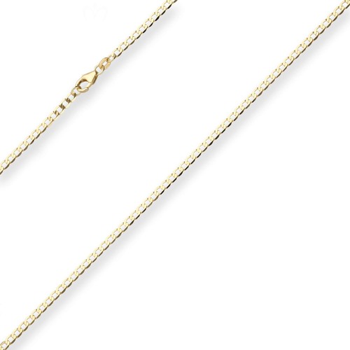 2,6mm Panzerkette weit Collier Halskette aus 585 Gold Gelbgold 60cm - Picture 2 of 3