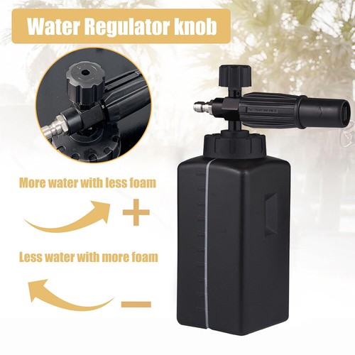 Snow Foam Lance Pressure Washer Spray Gun For Car Wash Soap Cannon Bottle Black - Picture 9 of 12