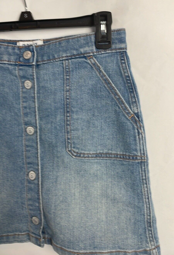Old Navy Skirt Girls Youth XL (14) Front Button Pocketed Denim Skirt - Picture 3 of 7