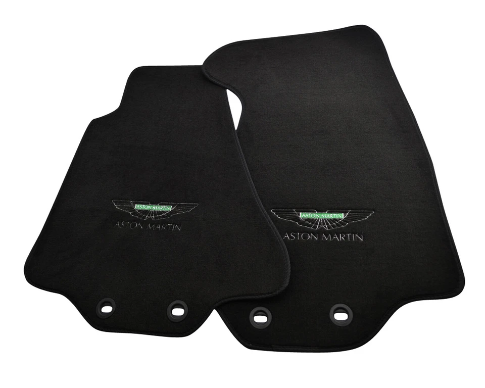Floor Mats For Aston Martin DB9 Black Carpets With Aston Martin Emblem NEW  - Image 2 of 4