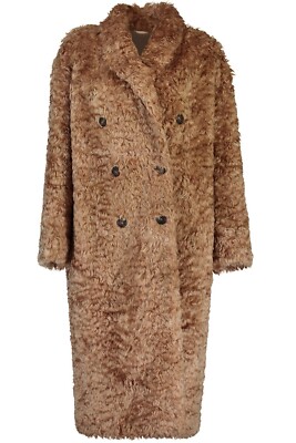 BRUNELLO CUCINELLI Curly Mohair Coat in Camel Size IT 42 BRUNELLO CUCINELLI Curly Mohair Coat in Camel Size IT 42