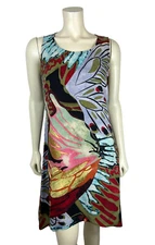 NEW Citron Santa Monica Print Dress Size S Tunic Silk Art to Wear Sleeveless