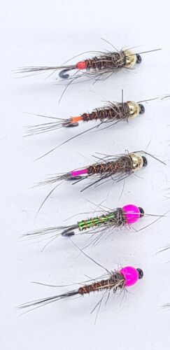 Barbless Micro Nymph Tungsten Pheasant Tail Sz 14,16,18 Box Trout River Fishing - Picture 23 of 24