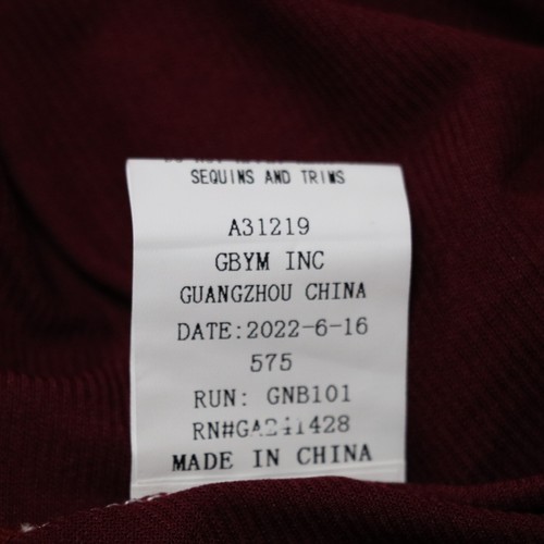 HANNA BANANA GIRL'S SIZE 16 BURGUNDY MAROON SEQUIN SKIRT PULL ON SMOCK WAIST - Picture 7 of 7