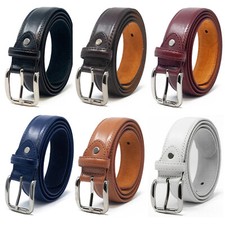 Mens Ossi Suit Belt Leather Lined in 6 Colours for Trouser Waist Sizes 28" - 60"