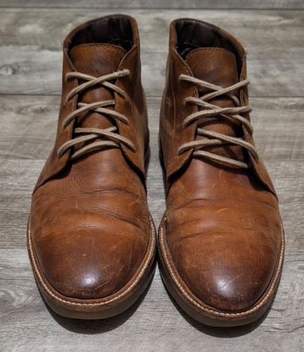 Scarpe Clarks Collection uomo taglia 10M stivali chukka comodi stringati pelle marrone - Foto 3 di 10