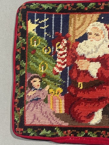Christmas 🎅 vintage cushion cover swedish Needlepoint 25x25cm-168 - Picture 4 of 9