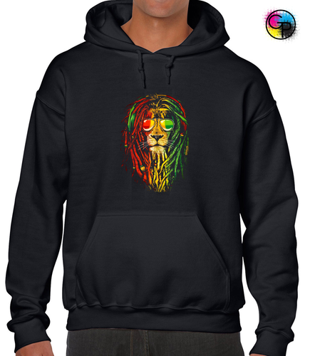 REGGAE LION HOODY HOODIE PEACE MUSIC JAMAICAN RASTA FASHION DESIGN COOL SUMMER - Picture 13 of 24