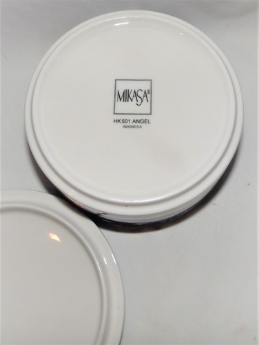 Mikasa Porzellan Buntglas Engel 5" Schmuckschatulle HK501 - Bild 4 von 4
