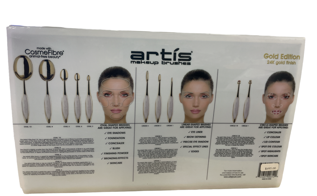 Artis Makeup Brushes Elite Collection Mirror Finish 10 Piece Set