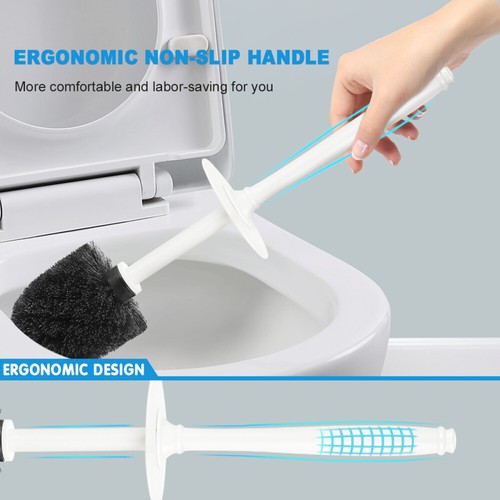 HOMEMAXS 2 Sets Toilet Brushes Holders for Office Bathroom Cleaning Supplies - Picture 4 of 9