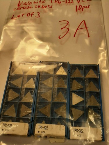 VALENITE TPG-322 VC2 CARBIDE INSERTS, 10 PCS, MADE IN US - Picture 5 of 5