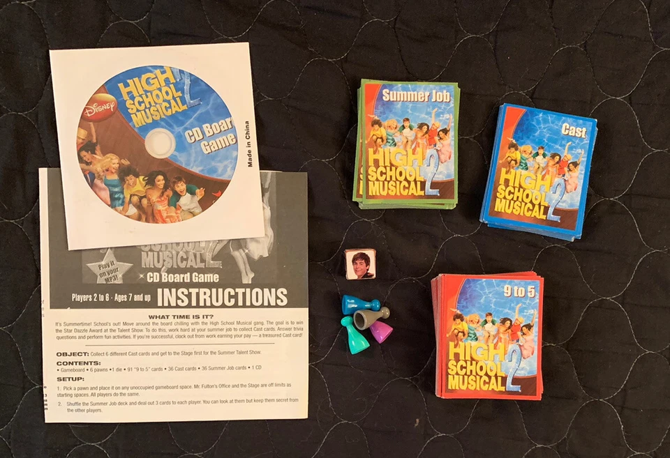 High School Musical 2 CD Juego de Mesa 95% Completo 2007 Troy Gabriella Sharpay Foto 2 de 4